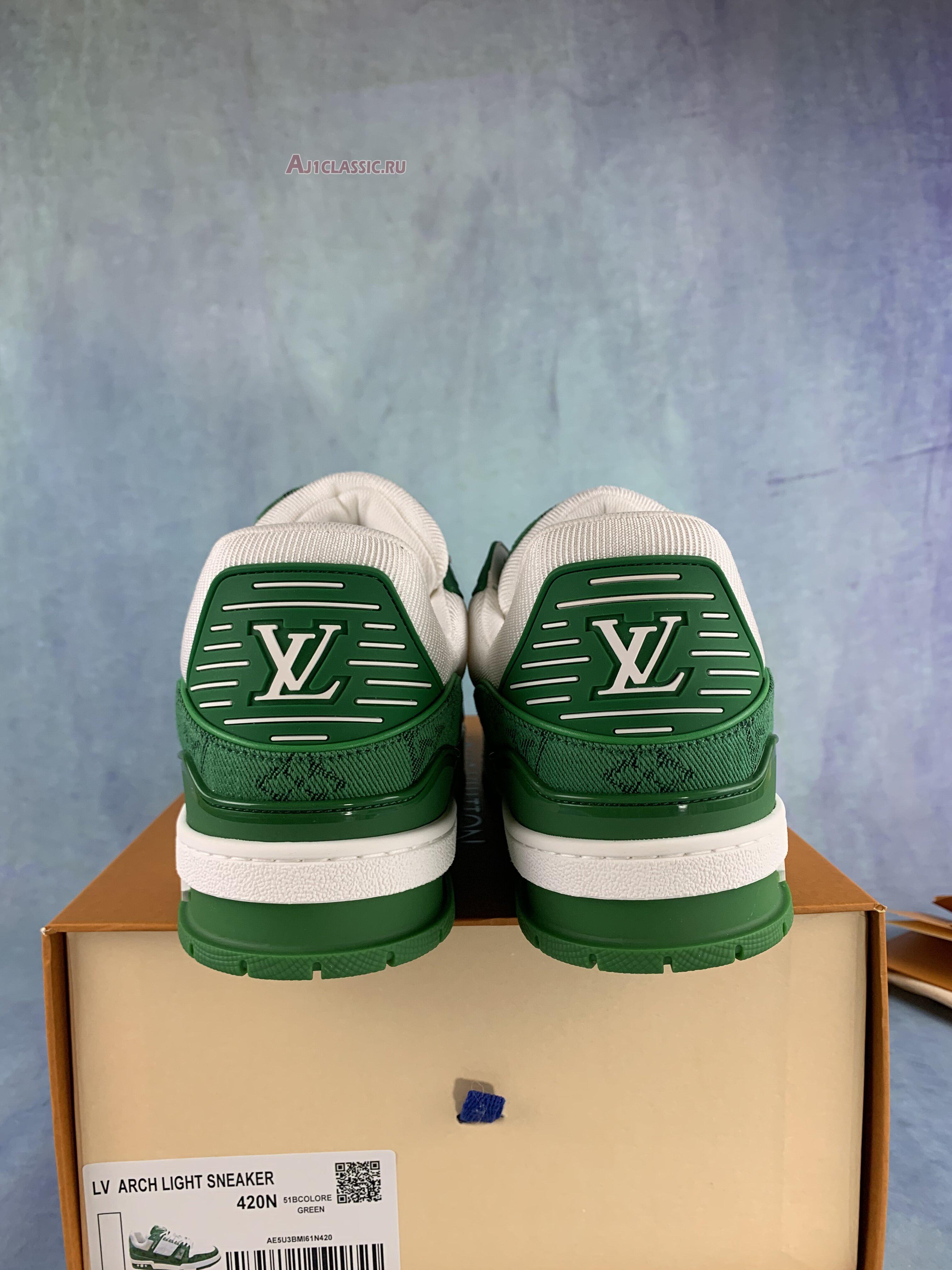 New Louis Vuitton Trainer Low "Green Monogram Denim" 1A9JHV Shoes