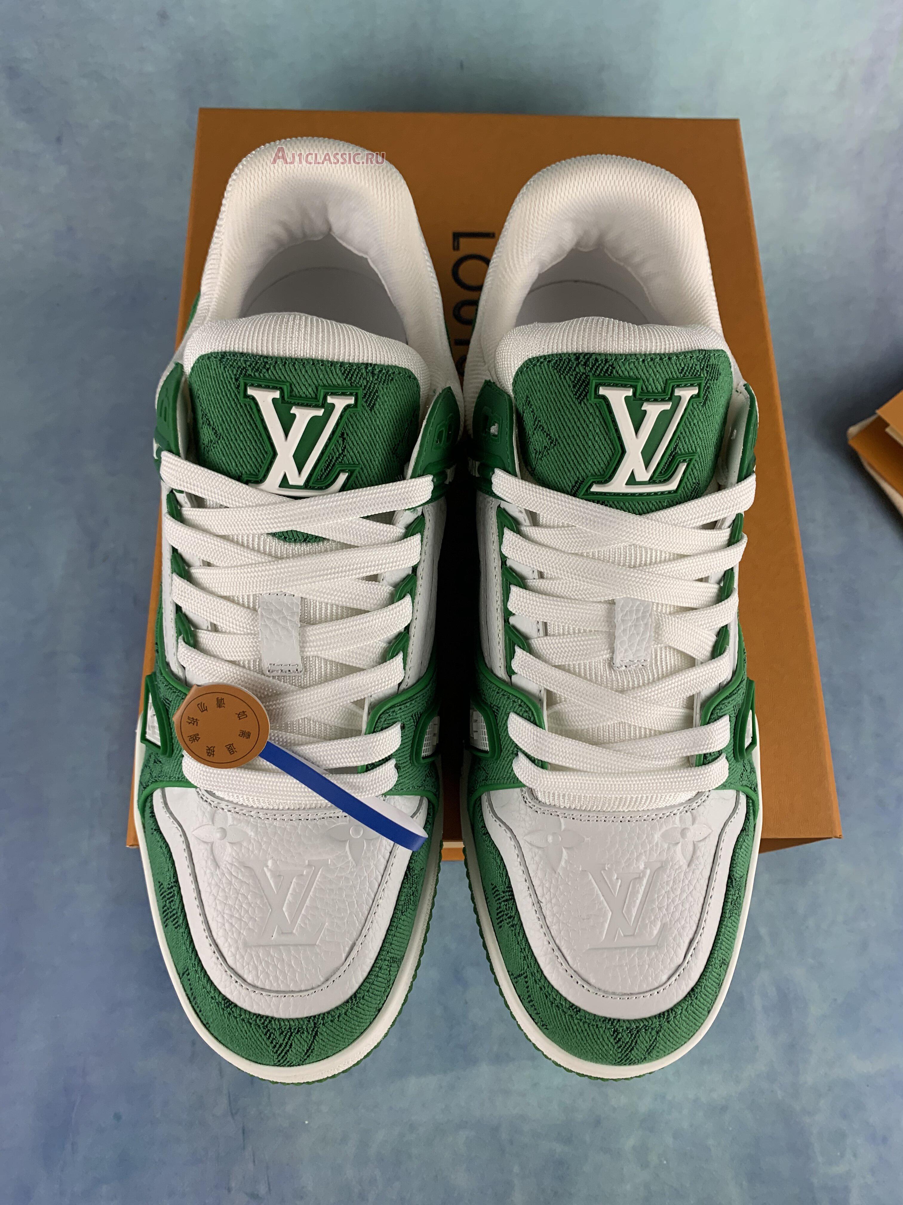 Louis Vuitton Trainer Low "Green Monogram Denim" 1A9JHV