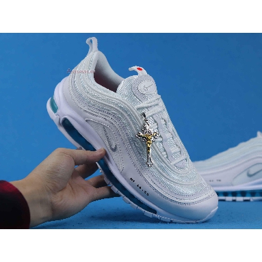 MSCHF x INRI x Nike Air Max 97 Jesus Shoes Custom 921826 101-JESUS White/Blue Sneakers