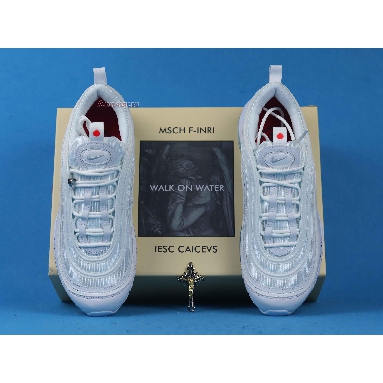 MSCHF x INRI x Nike Air Max 97 Jesus Shoes Custom 921826 101-JESUS White/Blue Sneakers