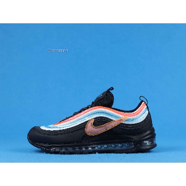 Nike Air Max 97 On Air: Neon Seoul CI1503-001 Black/Reflect Silver-Blue Lagoon Mens Womens Shoes