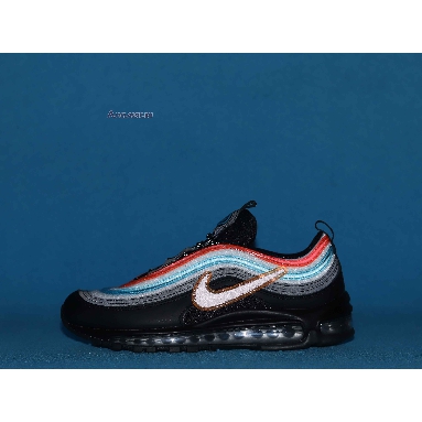 Nike Air Max 97 On Air: Neon Seoul CI1503-001 Black/Reflect Silver-Blue Lagoon Mens Womens Shoes