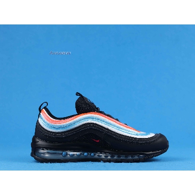 Nike Air Max 97 On Air: Neon Seoul CI1503-001 Black/Reflect Silver-Blue Lagoon Mens Womens Shoes