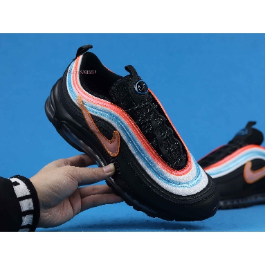 Nike Air Max 97 On Air: Neon Seoul CI1503-001 Black/Reflect Silver-Blue Lagoon Mens Womens Shoes