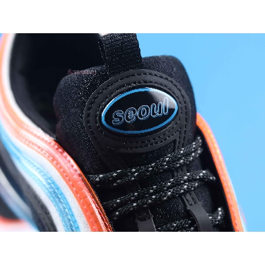 Nike Air Max 97 On Air: Neon Seoul CI1503-001 Black/Reflect Silver-Blue Lagoon Mens Womens Shoes