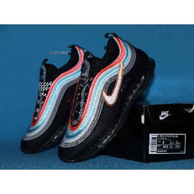 Nike Air Max 97 On Air: Neon Seoul CI1503-001 Black/Reflect Silver-Blue Lagoon Mens Womens Shoes