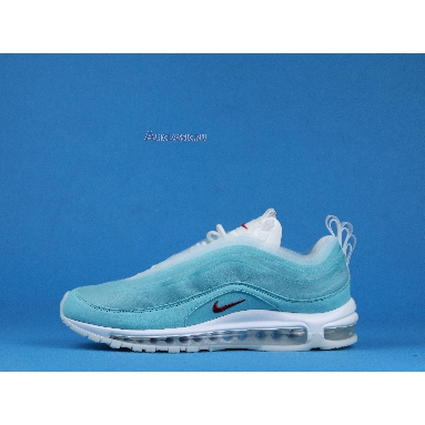 Nike Air Max 97 On Air: Shanghai Kaleidoscope CI1508-400 Ice Blue/Red-White Mens Womens Shoes