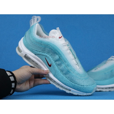 Nike Air Max 97 On Air: Shanghai Kaleidoscope CI1508-400 Ice Blue/Red-White Mens Womens Shoes