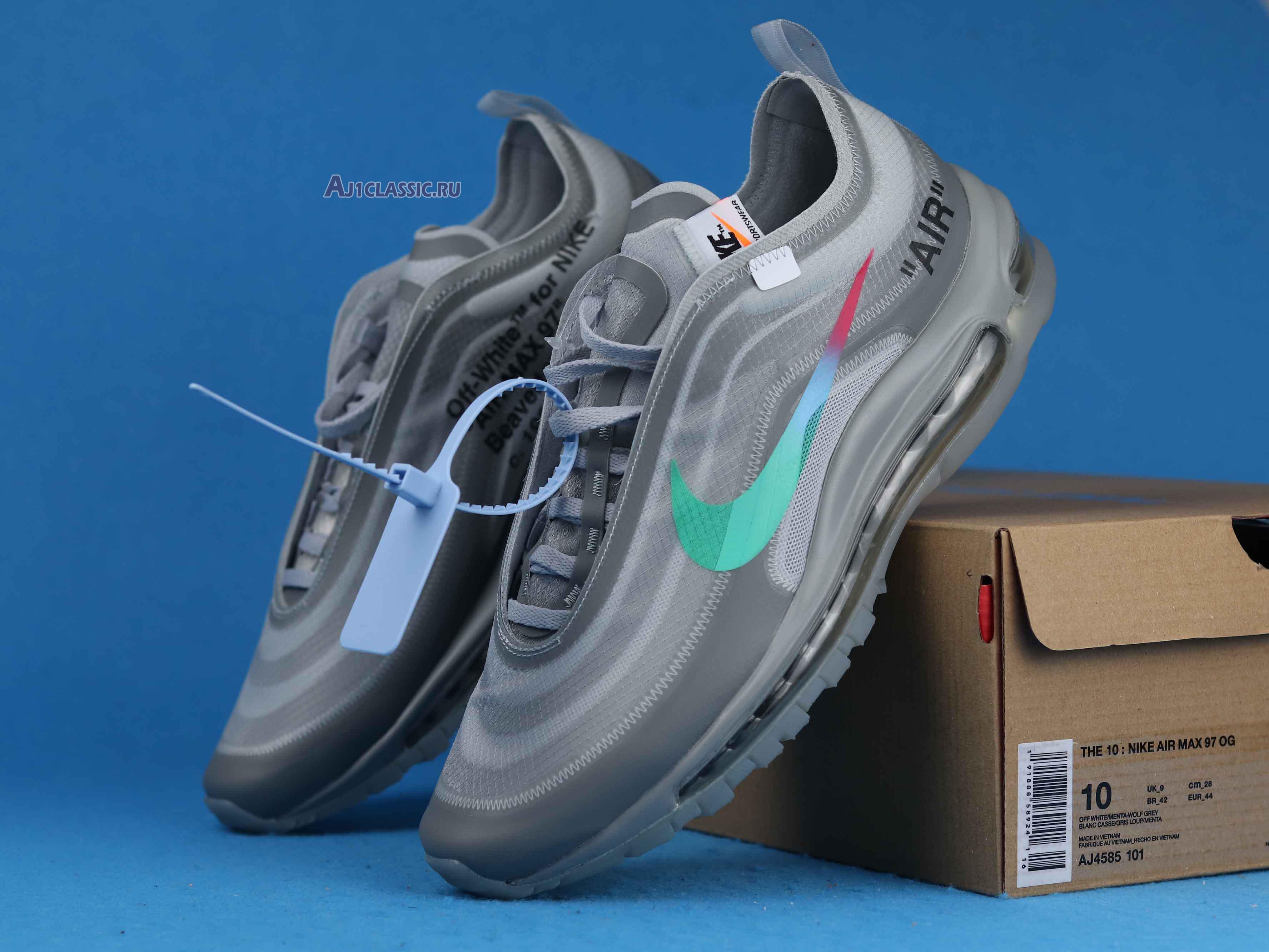 New Off-White x Nike Air Max 97 "Menta" AJ4585-101 Shoes