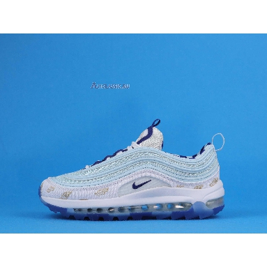 Nike Air Max 97 Golf NRG Wing It CK1220-100 White/Topaz Mist/Celestial Gold/Deep Royal Mens Womens Shoes