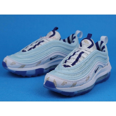 Nike Air Max 97 Golf NRG Wing It CK1220-100 White/Topaz Mist/Celestial Gold/Deep Royal Mens Womens Shoes