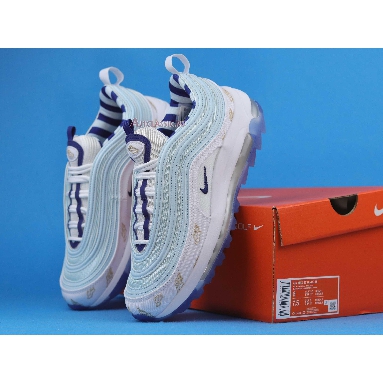 Nike Air Max 97 Golf NRG Wing It CK1220-100 White/Topaz Mist/Celestial Gold/Deep Royal Mens Womens Shoes