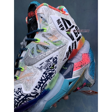 Nike LeBron 11 Premium What The LeBron 650884-400 Black Lava/Silver Ice-Galaxy Blue Sneakers