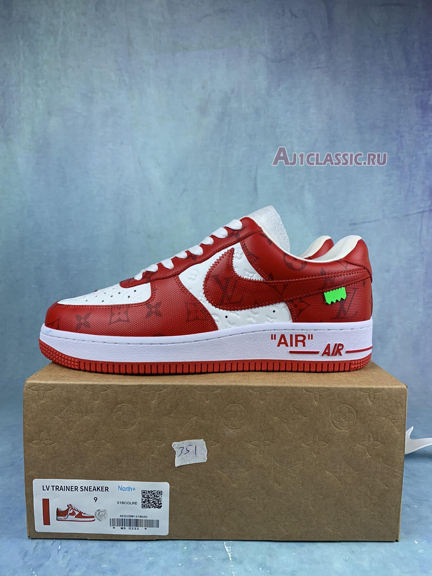 Louis Vuitton x Nike Air Force 1 Low "White Comet Red" MS0232-2