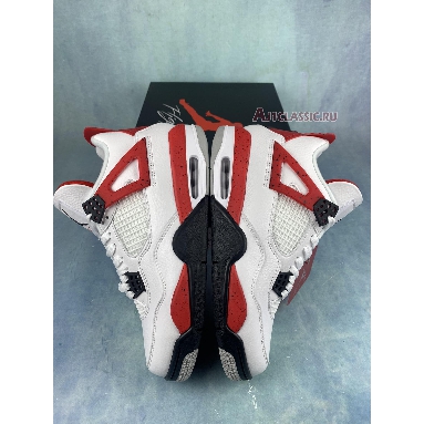 Air Jordan 4 Retro Red Cement DH6927-161 White/Fire Red/Black/Neutral Grey Mens Womens Shoes