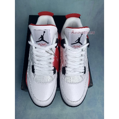 Air Jordan 4 Retro Red Cement DH6927-161 White/Fire Red/Black/Neutral Grey Mens Womens Shoes