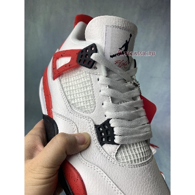 Air Jordan 4 Retro Red Cement DH6927-161 White/Fire Red/Black/Neutral Grey Mens Womens Shoes