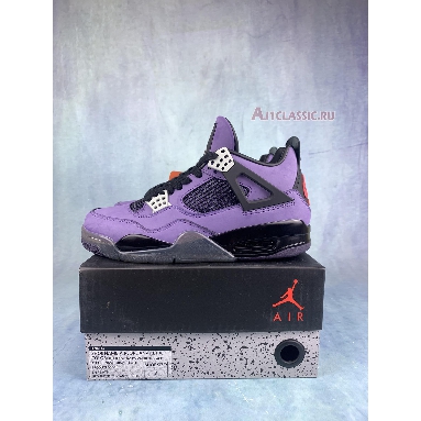 Travis Scott x Air Jordan 4 Retro Purple Suede - Black Midsole AJ4-766296 Purple Dynasty/Varsity Red/Black Mens Womens Shoes