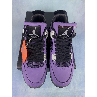 Travis Scott x Air Jordan 4 Retro Purple Suede - Black Midsole AJ4-766296 Purple Dynasty/Varsity Red/Black Mens Womens Shoes