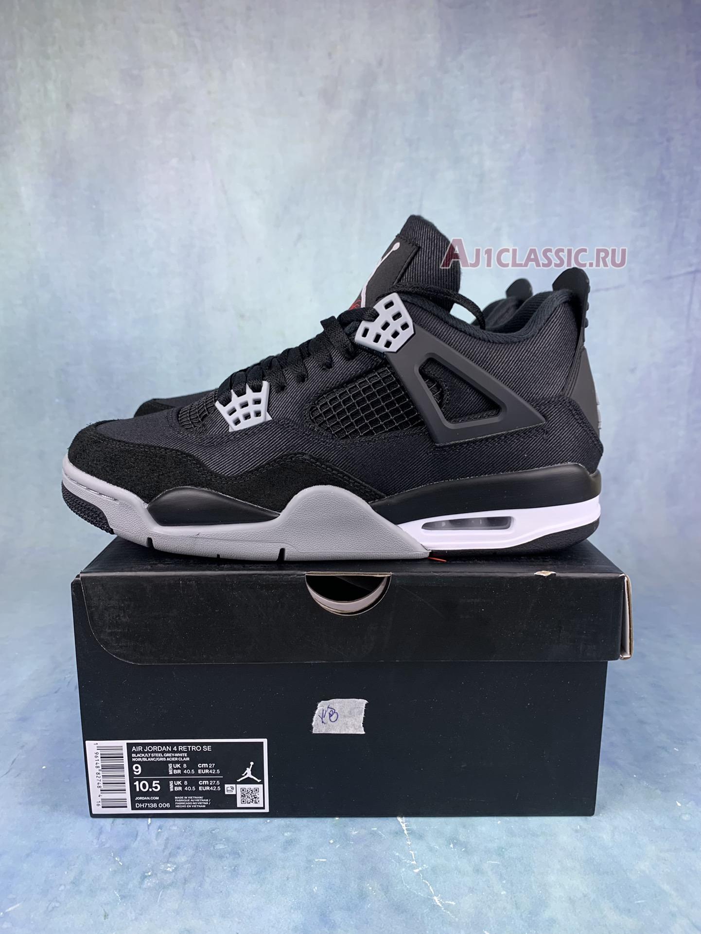 New Air Jordan 4 "Black Canvas" DH7138-006-2 Shoes