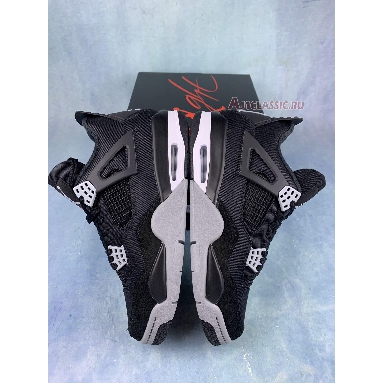 Air Jordan 4 Black Canvas DH7138-006-2 Black/Light Steel Grey-White-Fire Red Sneakers