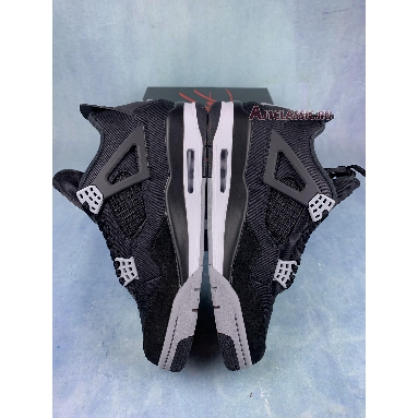 Air Jordan 4 Black Canvas DH7138-006-2 Black/Light Steel Grey-White-Fire Red Sneakers