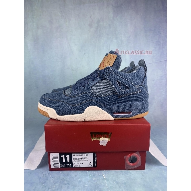 Levis x Air Jordan 4 Retro Denim AO2571-401-2 Denim/Denim-Sail-Game Red Mens Womens Shoes