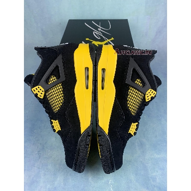 Air Jordan 4 Retro Thunder DH6927-017 Black/Tour Yellow Mens Womens Shoes