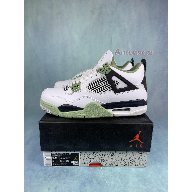 Air Jordan 4 Retro Seafoam AQ9129-103 White/Oil Green/Dark Ash/Neutral Grey Sneakers