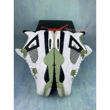 Air Jordan 4 Retro Seafoam AQ9129-103 White/Oil Green/Dark Ash/Neutral Grey Sneakers