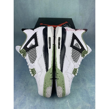 Air Jordan 4 Retro Seafoam AQ9129-103 White/Oil Green/Dark Ash/Neutral Grey Mens Womens Shoes