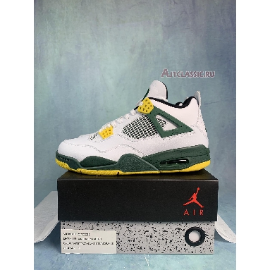 Air Jordan 4 Retro Oregon PE SP12MNJDLS311 White/Noble Green-Black Sneakers