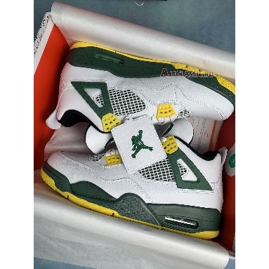 Air Jordan 4 Retro Oregon PE SP12MNJDLS311 White/Noble Green-Black Sneakers