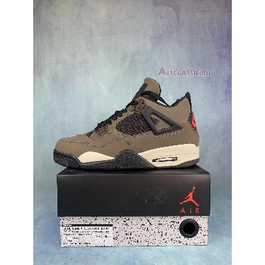 Travis Scott x Air Jordan 4 Dark Mocha AJ4-882335-2 Dark Mocha/Sail-Cool Grey - Verd Mens Womens Shoes