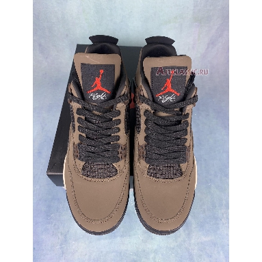 Travis Scott x Air Jordan 4 Dark Mocha AJ4-882335-2 Dark Mocha/Sail-Cool Grey - Verd Mens Womens Shoes