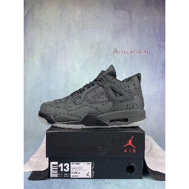 KAWS x Air Jordan 4 Retro Black 930155-001-2 Black/Black-Clear Glow Sneakers