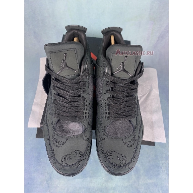 KAWS x Air Jordan 4 Retro Black 930155-001-2 Black/Black-Clear Glow Mens Womens Shoes