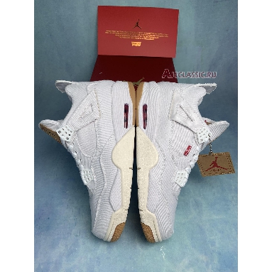 Levis x Air Jordan 4 Retro White Denim AO2571-100-2 White/White-White Mens Womens Shoes