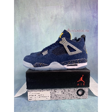 Air Jordan 4 Retro Michigan Wolverines PE AJ4-1036660 College Navy/Amarillo/White Mens Womens Shoes