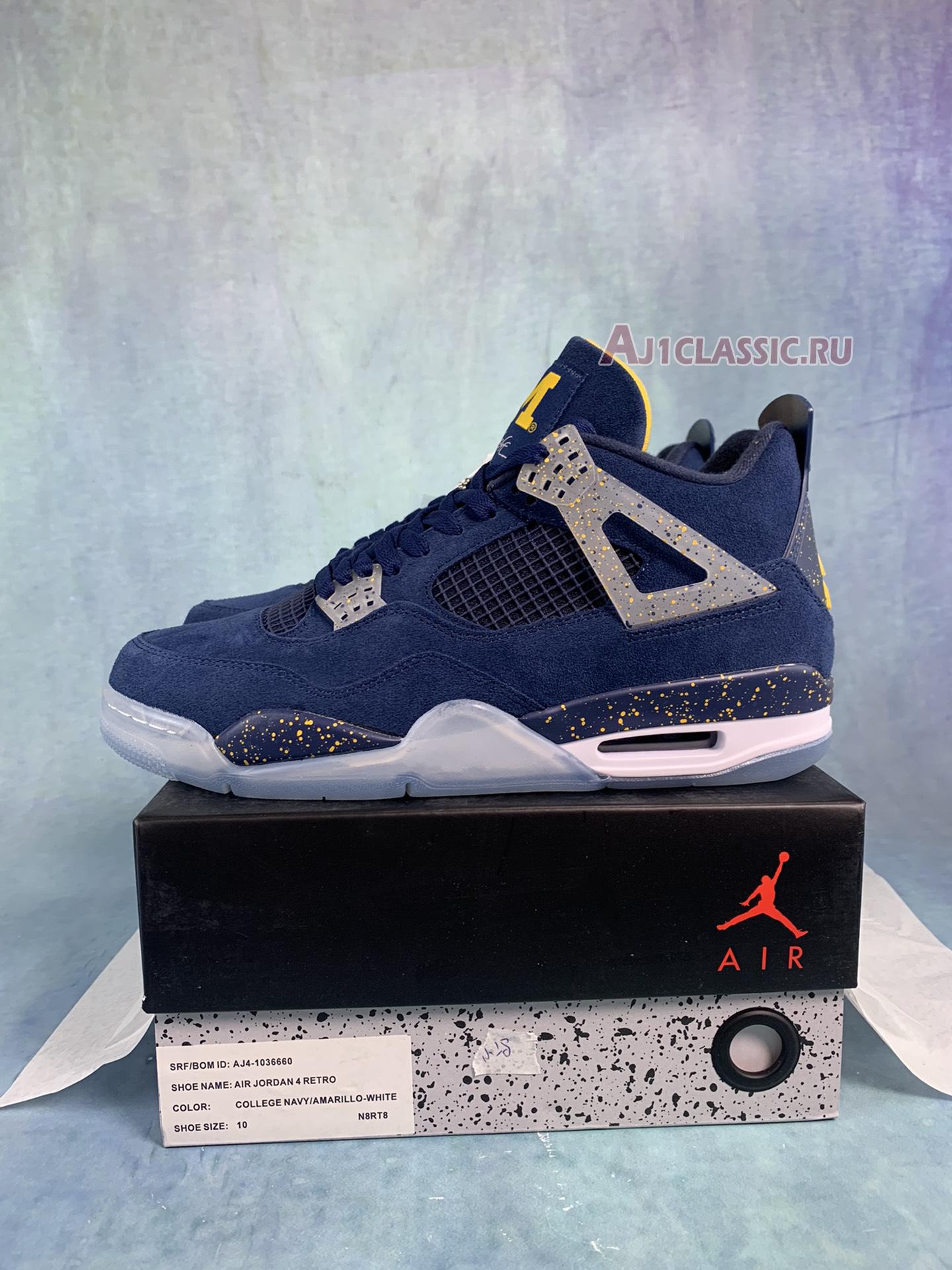 New Air Jordan 4 Retro "Michigan Wolverines" PE AJ4-1036660 Shoes