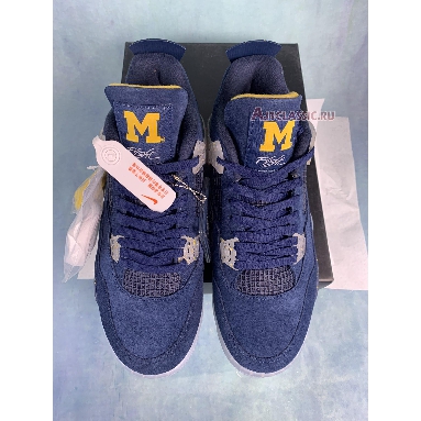 Air Jordan 4 Retro Michigan Wolverines PE AJ4-1036660 College Navy/Amarillo/White Mens Womens Shoes