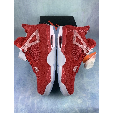 Air Jordan 4 Retro Oklahoma Sooners PE SU18 MNJDLS 731 LN3 Claret Red/White Mens Womens Shoes