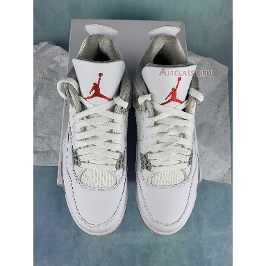 Air Jordan 4 Retro White Oreo CT8527-100-2 White/Tech Grey/Black/Fire Red Mens Womens Shoes