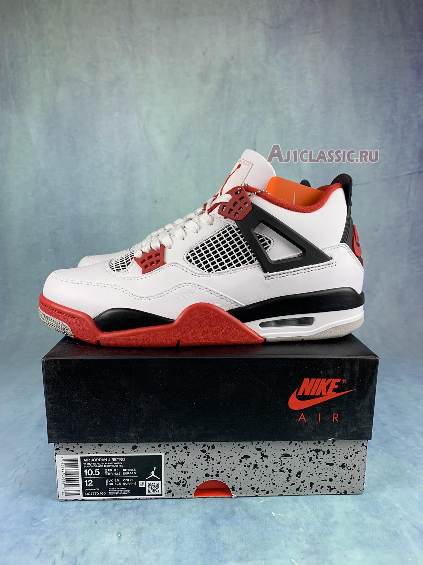 New Air Jordan 4 Retro OG "Fire Red" DC7770-160-2 Shoes