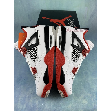 Air Jordan 4 Retro OG Fire Red DC7770-160-2 White/Black/Tech Grey/Fire Red Mens Womens Shoes