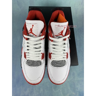 Air Jordan 4 Retro OG Fire Red DC7770-160-2 White/Black/Tech Grey/Fire Red Mens Womens Shoes