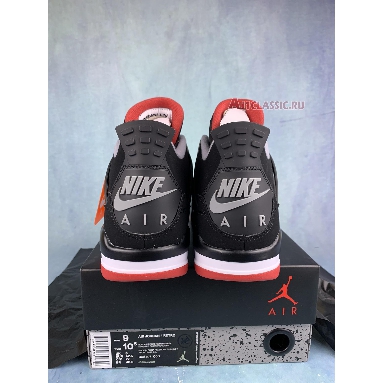 Air Jordan 4 Retro OG Bred 308497-060-2 Black/Cement Grey-Summit White-Fire Red Sneakers