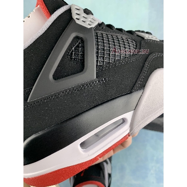 Air Jordan 4 Retro OG Bred 308497-060-2 Black/Cement Grey-Summit White-Fire Red Sneakers