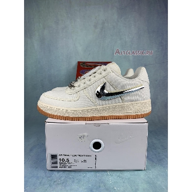 Travis Scott x Nike Air Force 1 Sail AQ4211-101-2 Sail/Gum Light Brown/Sail Mens Womens Shoes