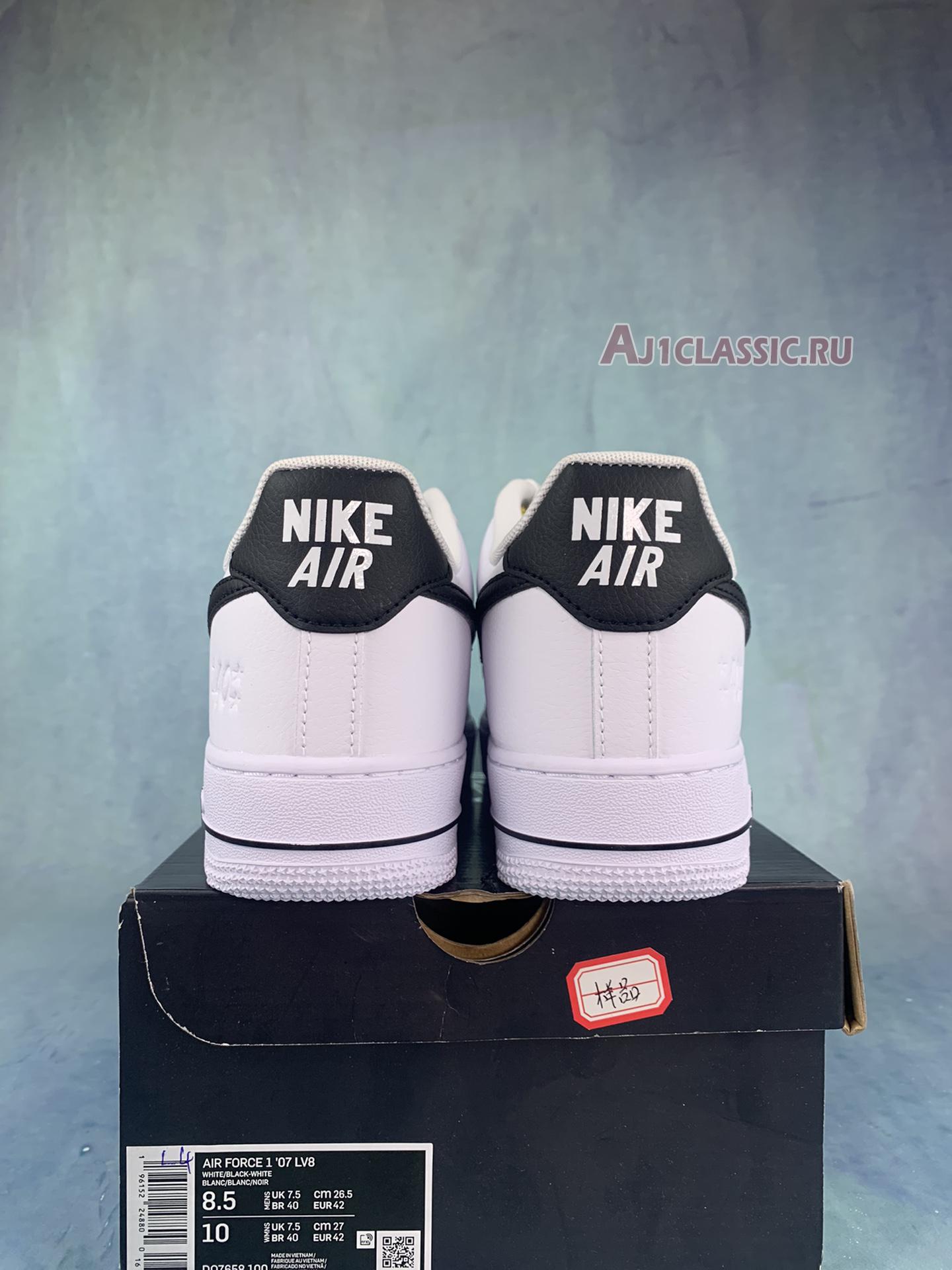 New Nike Air Force 1 07 LV8 "40th Anniversary - White Black" DQ7658-100 Shoes